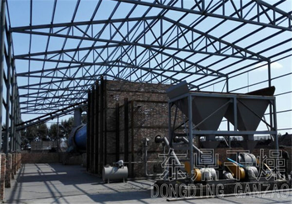 福偉煤業煤泥烘干機安裝現場